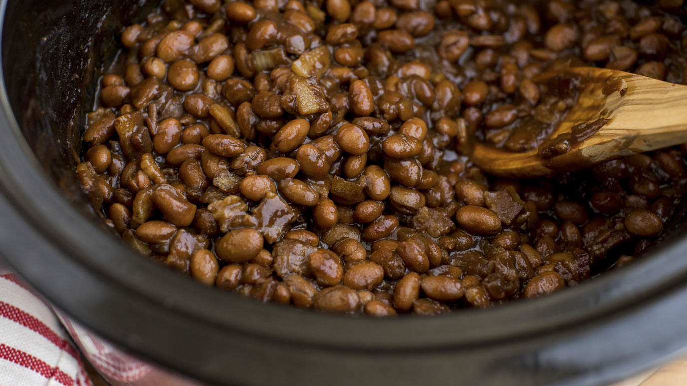 Bacon slow cooker baked beans