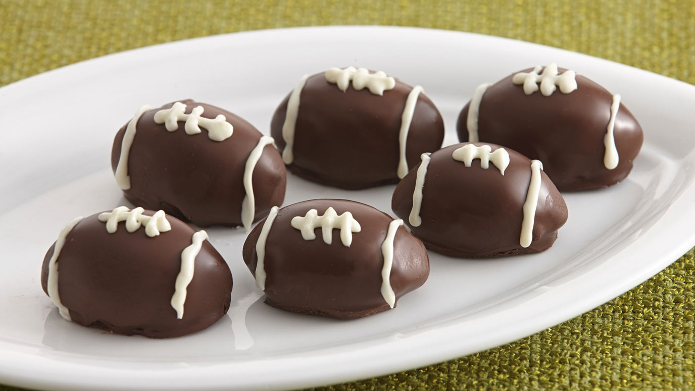 Chocolate Raspberry Football Cookie Truffles