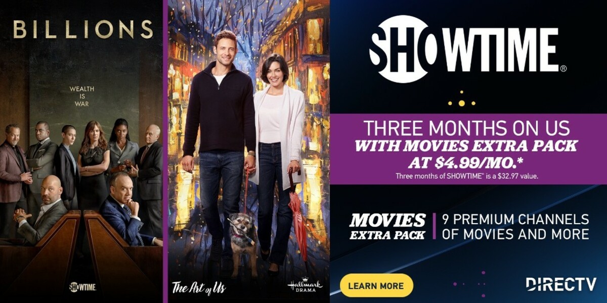 Movies Extra Pack + Showtime Free Preview DIRECTV Insider