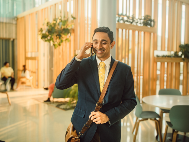 Professional Services Man on cell phone