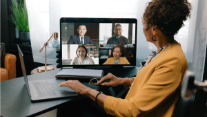 woman working at computer