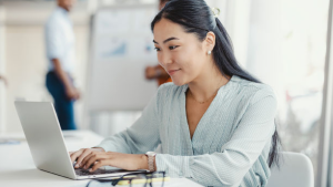 Woman at the computer